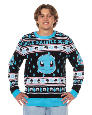 Pokemon Character Design Men's Crewneck Ugly Sweater for Christmas