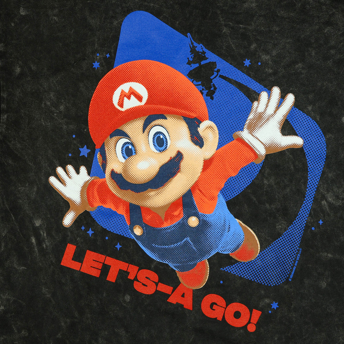 The Super Mario Galaxy Movie T-Shirt Men's Let's A Go Mineral Wash Tee