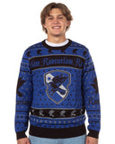 Harry Potter Sweater Men's Hogwarts House Crests Logo Ugly Sweater for Christmas