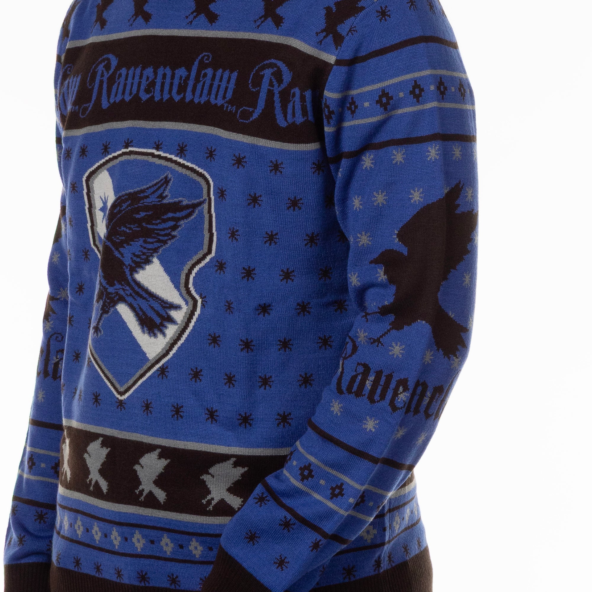 Harry Potter Sweater Men's Hogwarts House Crests Logo Ugly Sweater for Christmas