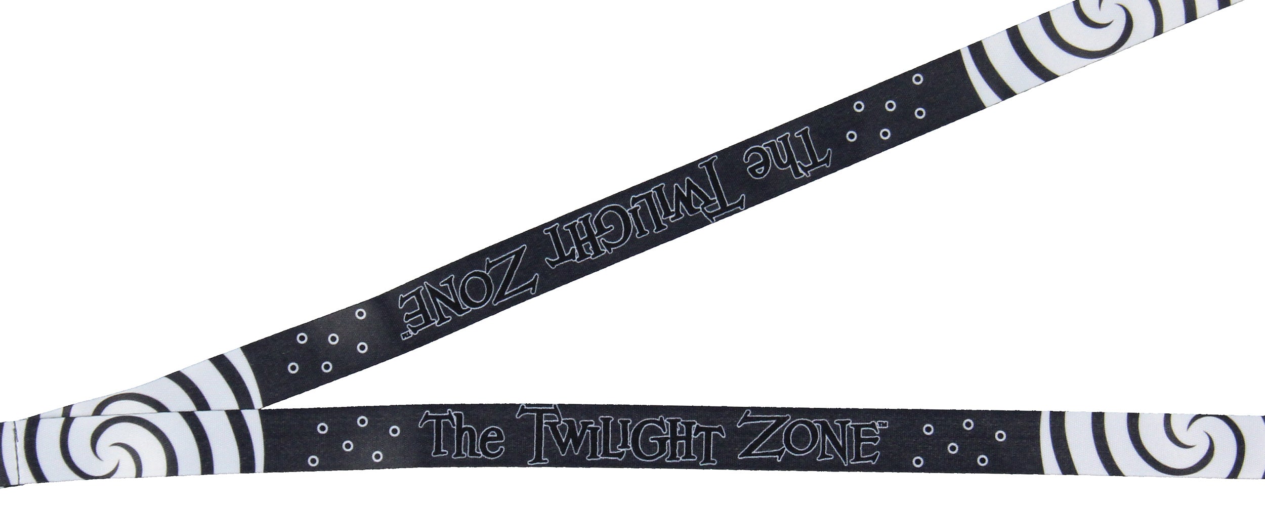 The Twilight Zone ID Lanyard Badge Holder w Hypnotic Spiral Rubber Pendant