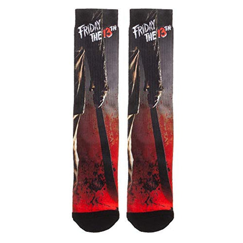 Friday The 13th Jason Machete Splatter Premium Sublimated Crew Socks