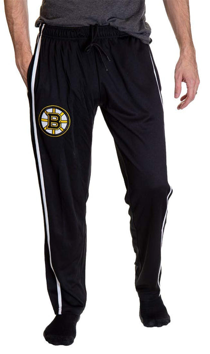 NHL Men's Open Bottom Striped Training Lounge Pants with Pockets