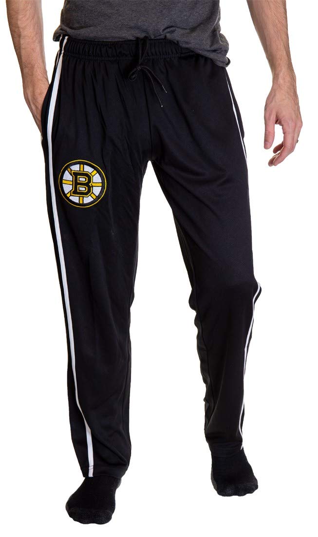 NHL Men's Open Bottom Striped Training Lounge Pants with Pockets
