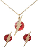 Dc Comics The Flash Necklace and Earrings Set With Collectible Tin