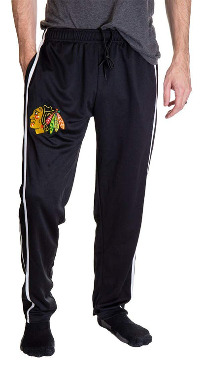 NHL Men's Open Bottom Striped Training Lounge Pants with Pockets