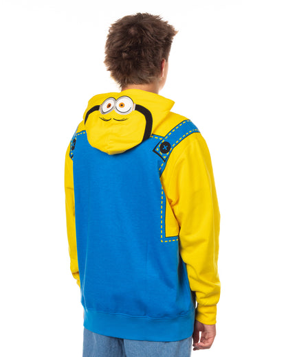Despicable Me Hoodie Men's Minion Full-Zip Cosplay Sweatshirt