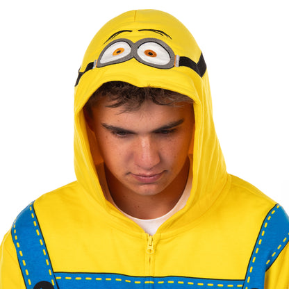 Despicable Me Hoodie Men's Minion Full-Zip Cosplay Sweatshirt