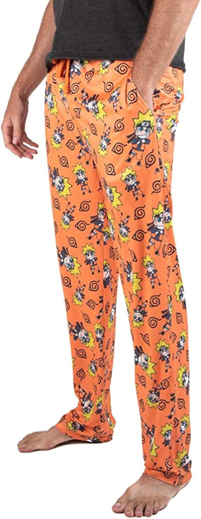 Naruto Anime Men's Chibi Character All Over Print Sleep Pajama Pants