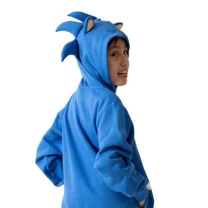 Sonic The Hedgehog Hoodie Boy's 3D Ears and Quills Zip Up Sweatshirt