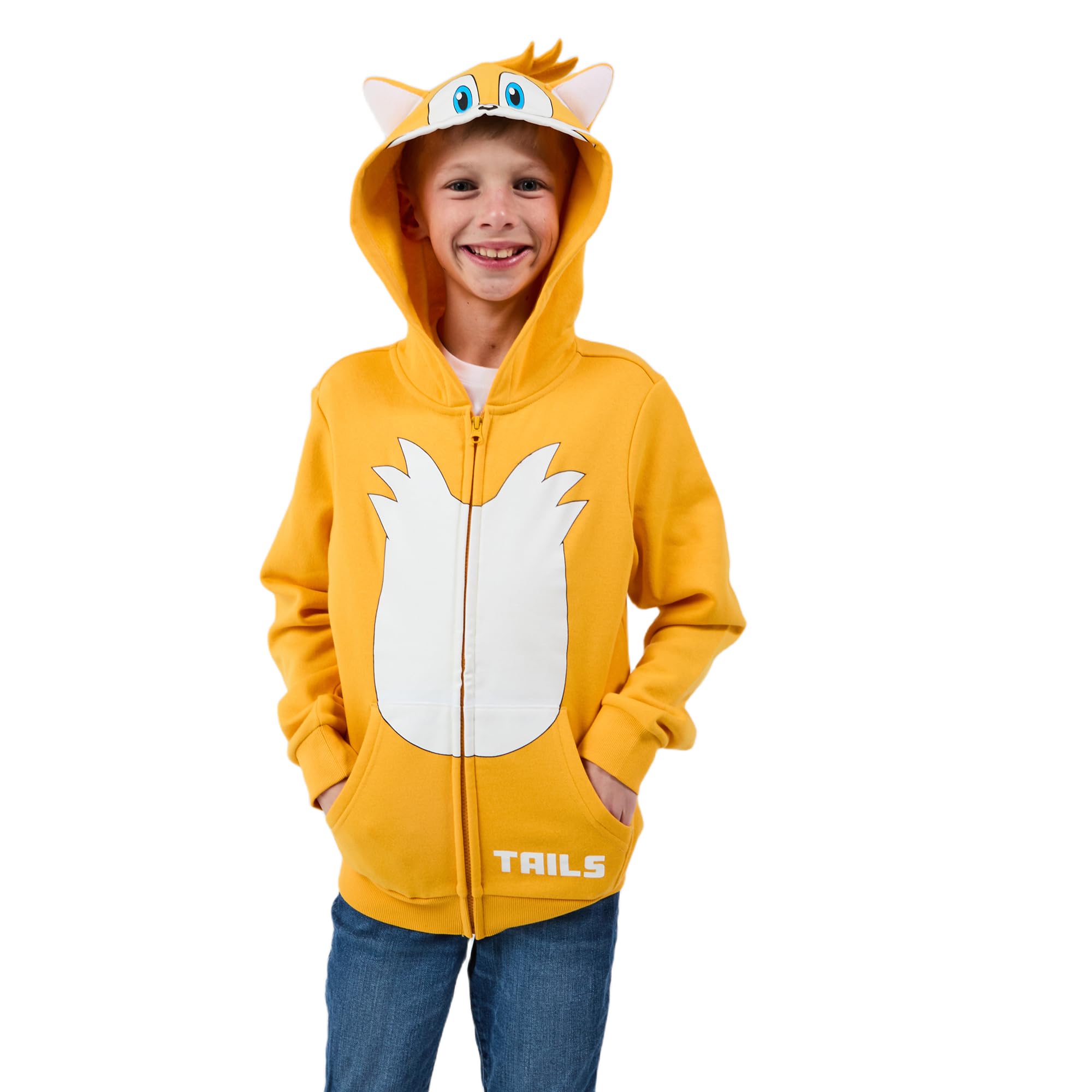 Sonic The Hedgehog Hoodie Boys' Tails Character Design Sweatshirt
