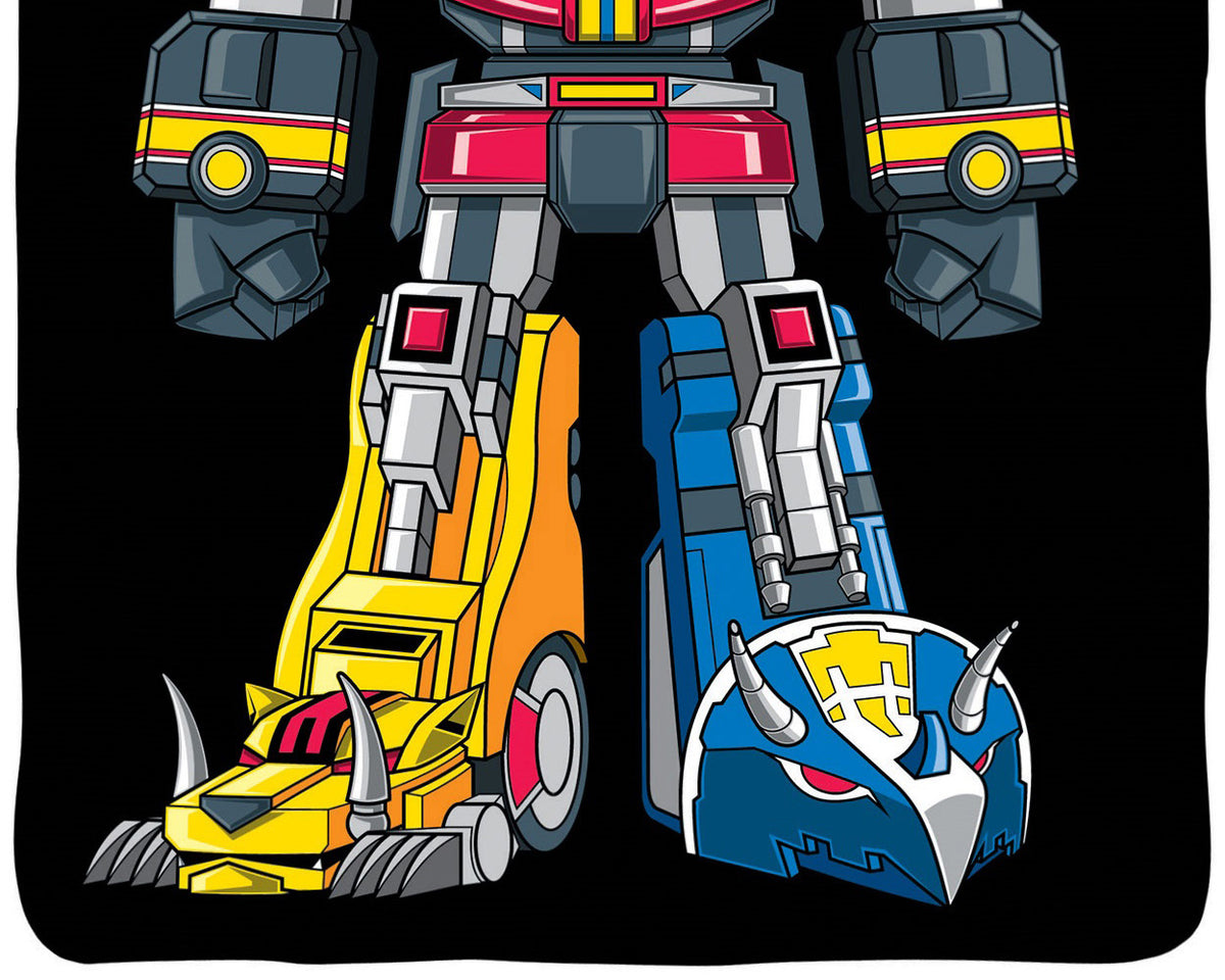 Power Rangers Megazord Blanket 46" X 60" Flannel Fleece Throw