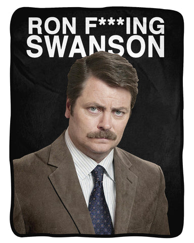 Parks And Recreation Ron Swanson Super Soft Fleece Throw Blanket