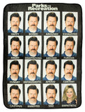 Parks And Recreation Moods and Faces Of Super Soft Fleece Throw Blanket