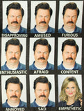 Parks And Recreation Moods and Faces Of Super Soft Fleece Throw Blanket