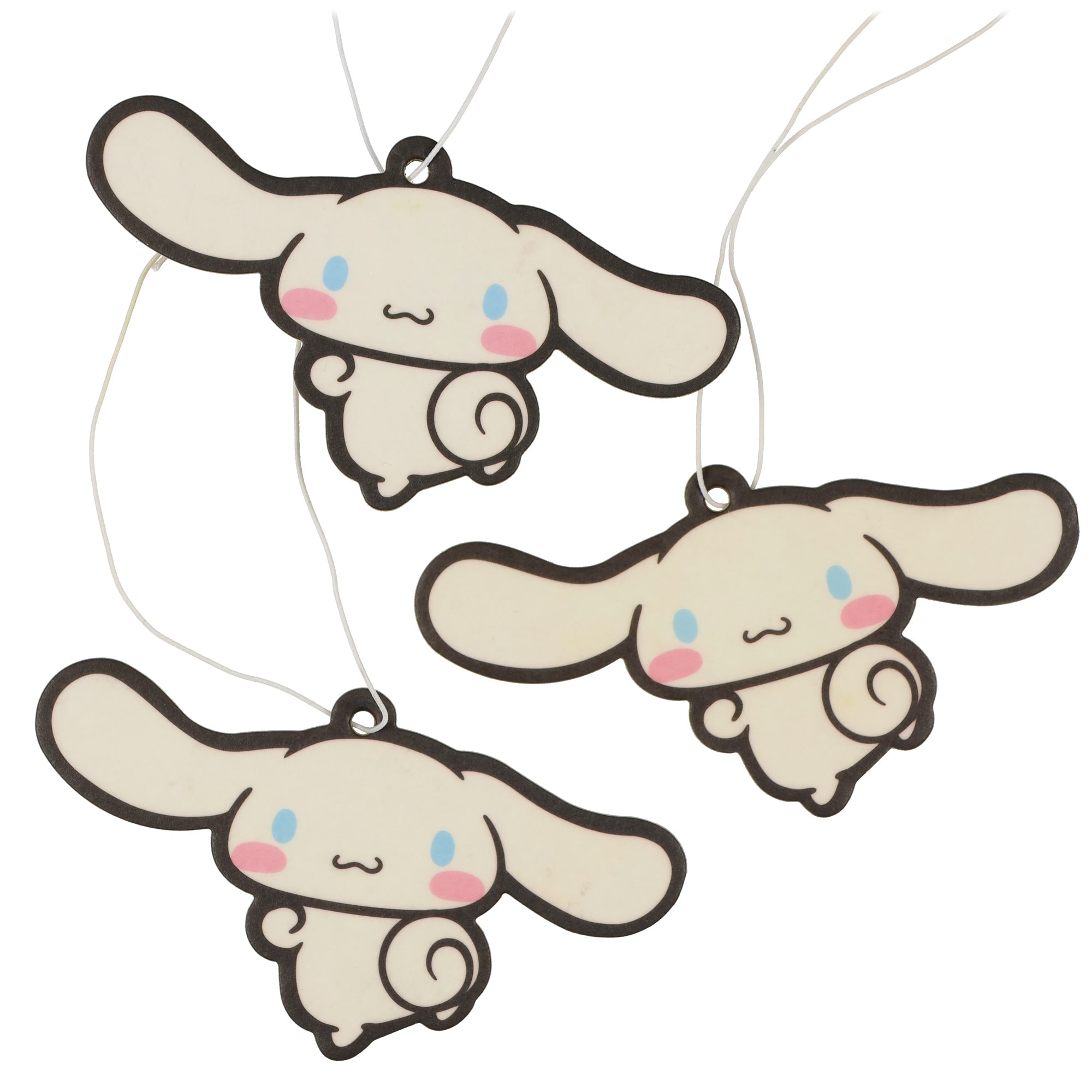 Sanrio Cinnamoroll Cardboard Hanging Air Freshener 3-Pack (Cinnamon Scent)