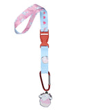 Sanrio Cinnamoroll Wrist Strap Lanyard For Keys Keychain Wallet with Carabiner