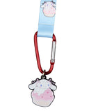 Sanrio Cinnamoroll Wrist Strap Lanyard For Keys Keychain Wallet with Carabiner