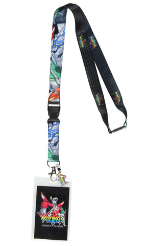 Voltron Defender Of The Universe ID Lanyard Badge Holder Voltron Rubber Charm