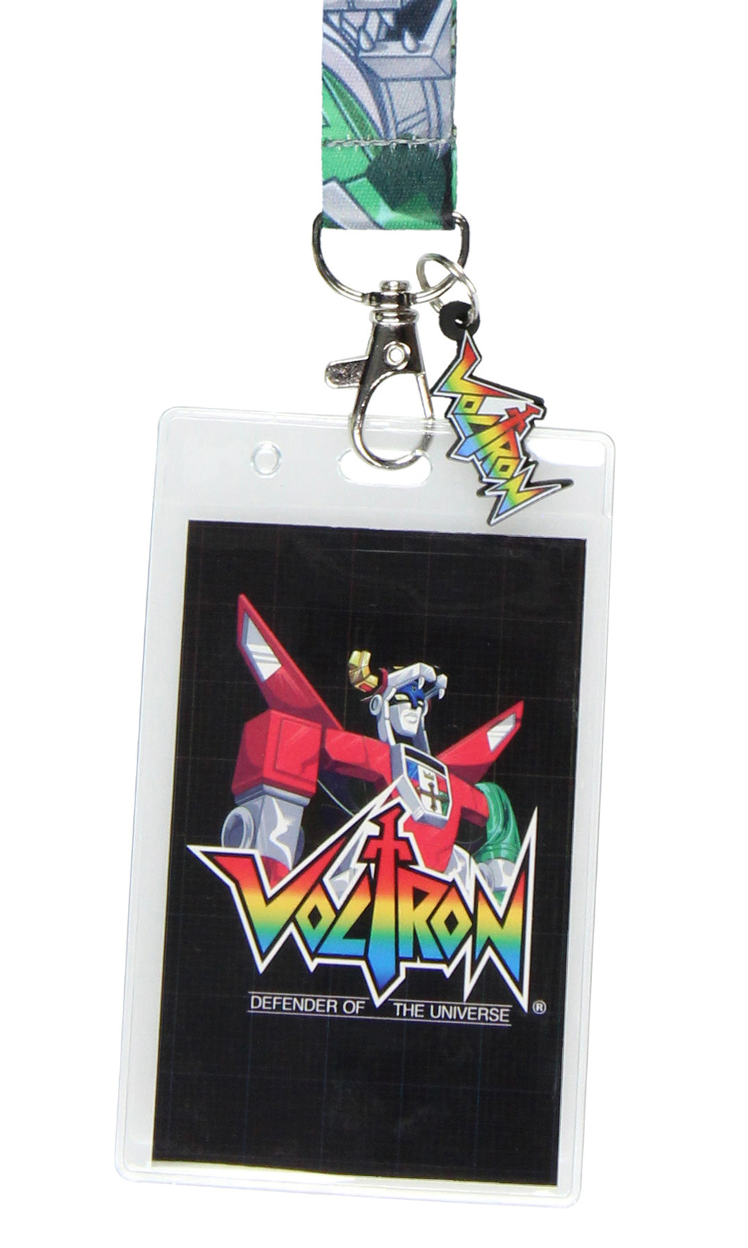Voltron Defender Of The Universe ID Lanyard Badge Holder Voltron Rubber Charm