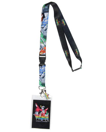Voltron Defender Of The Universe ID Lanyard Badge Holder Voltron Rubber Charm