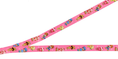 Strawberry Shortcake Lanyard Badge Holder With 2" Strawberry Rubber Pendant