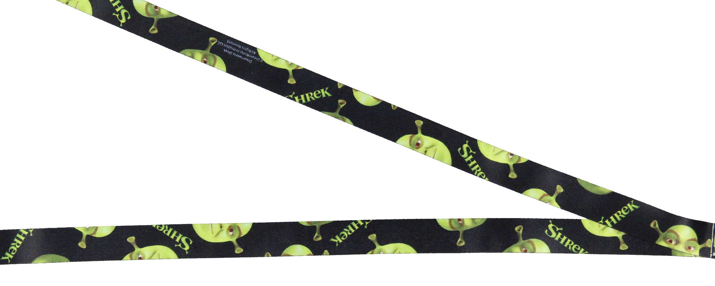 Shrek Ogre and Friends ID Reversible Lanyard Badge Holder w Shrek Rubber Charm
