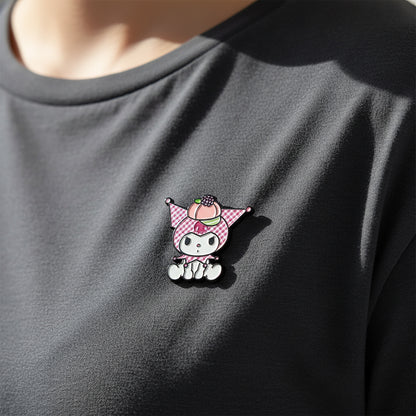 Hello Kitty X Kuromi Enamel Lapel Pin 2-Pack Set