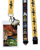 Star Trek Lanyard Cat Poker Breakaway ID Badge Holder with Charm Keychain