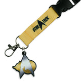 Star Trek Lanyard Cat Poker Breakaway ID Badge Holder with Charm Keychain