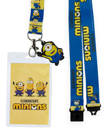 Minions Lanyard Character-Inspired Breakaway Clear ID Badge Holder Keychain