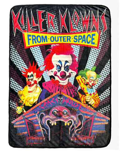 Killer Klowns From Outer Space Blanket Crazy House Design Fleece Lap Throw