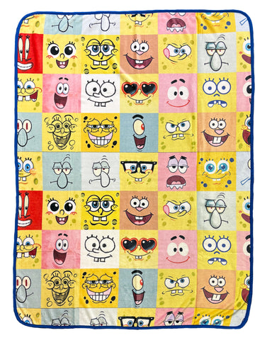 SpongeBob SquarePants Blanket Patrick Sandy Squidward Plankton Throw 45" X 60"