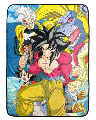 Dragon Ball Gt Blanket Super Saiyan 4 Baby Pan Uub Fleece Throw 45" X 60"