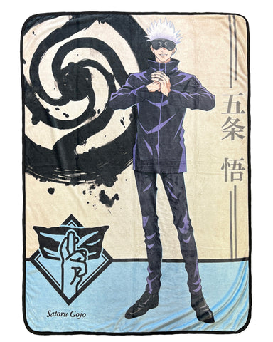 Jujutsu Kaisen Anime Blanket Satoru Gojo Symbol Fleece Throw 45" X 60"