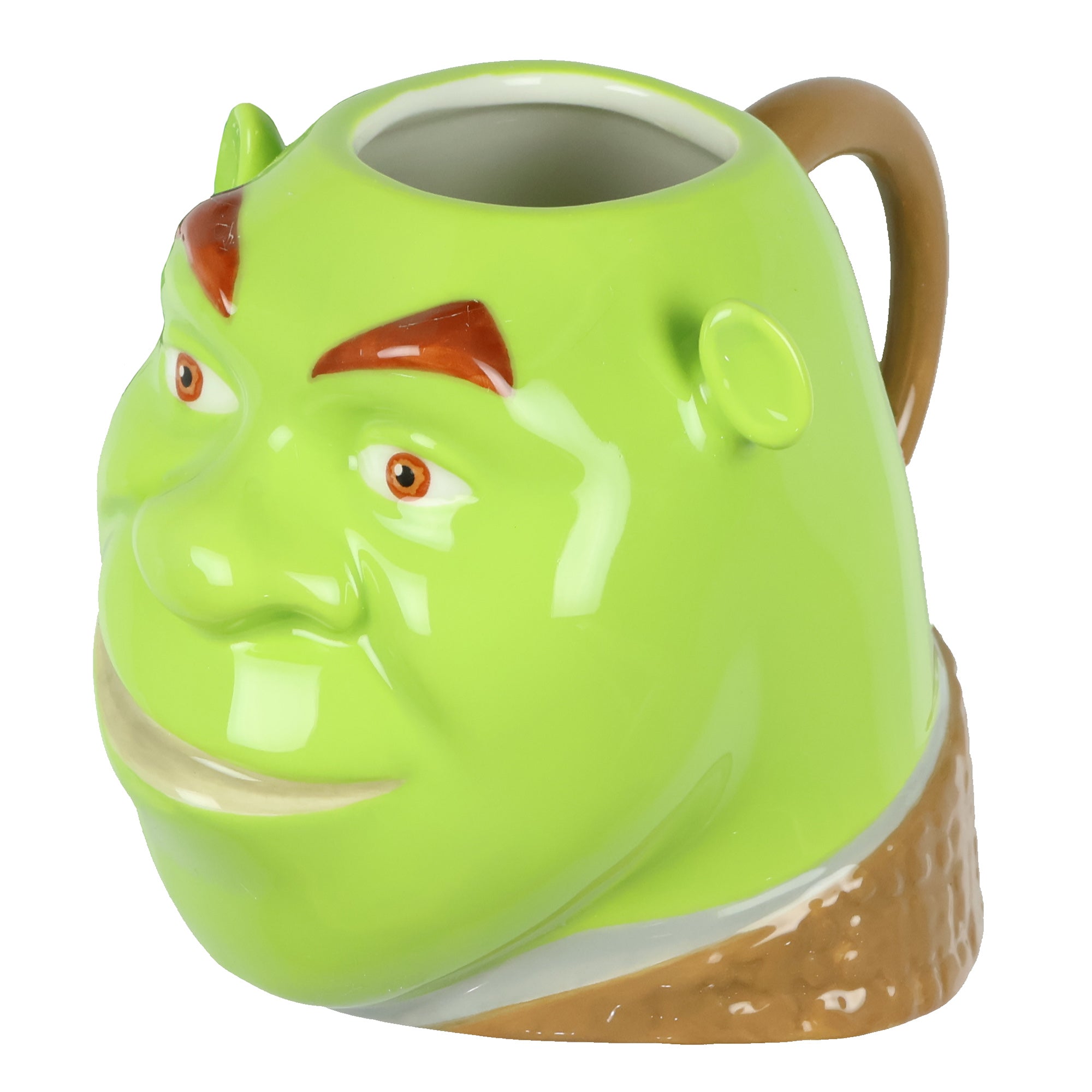 Dreamworks Shrek Mug Ceramic 3D Molded Face Design Coffee 20 oz Cup Drinkware