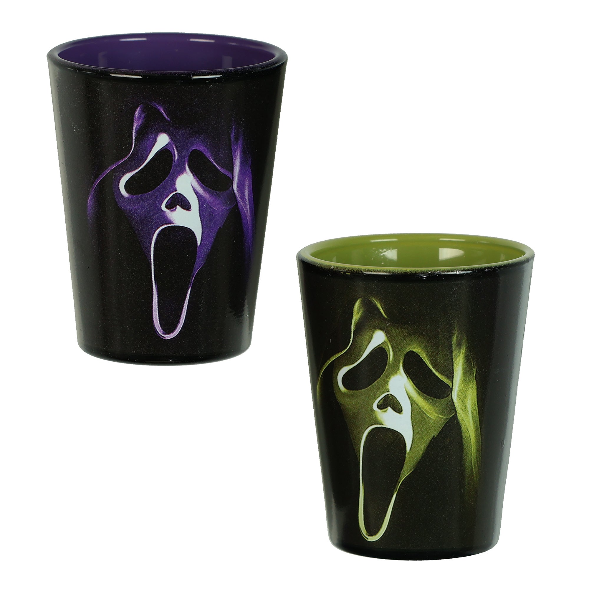 Ghost Face Shot Glasses 4 Pack Horror Movie Standard 1.5 Fluid Oz Cups