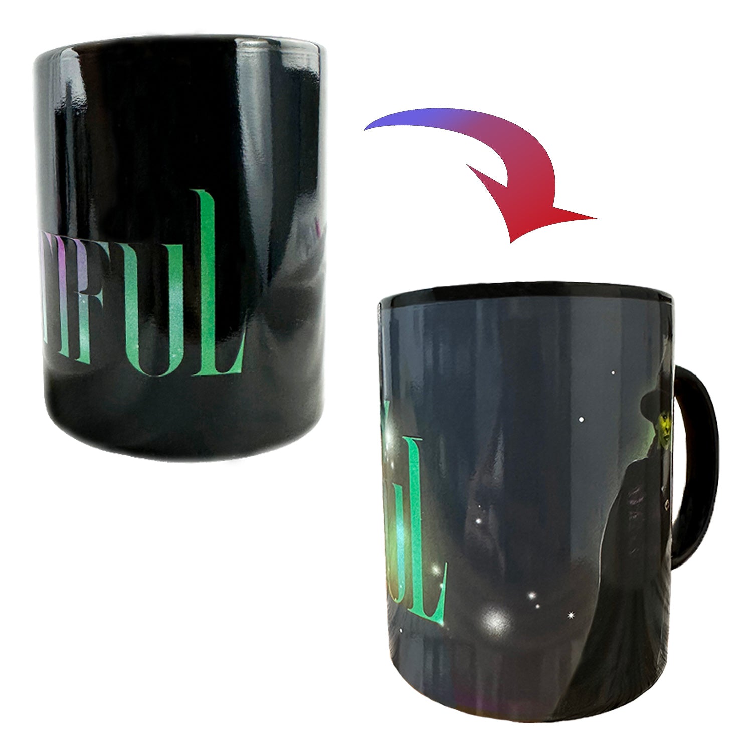 Wicked Mug Elphaba Wickedly Beautiful Color Changing 16 oz Heat Reactive Cup