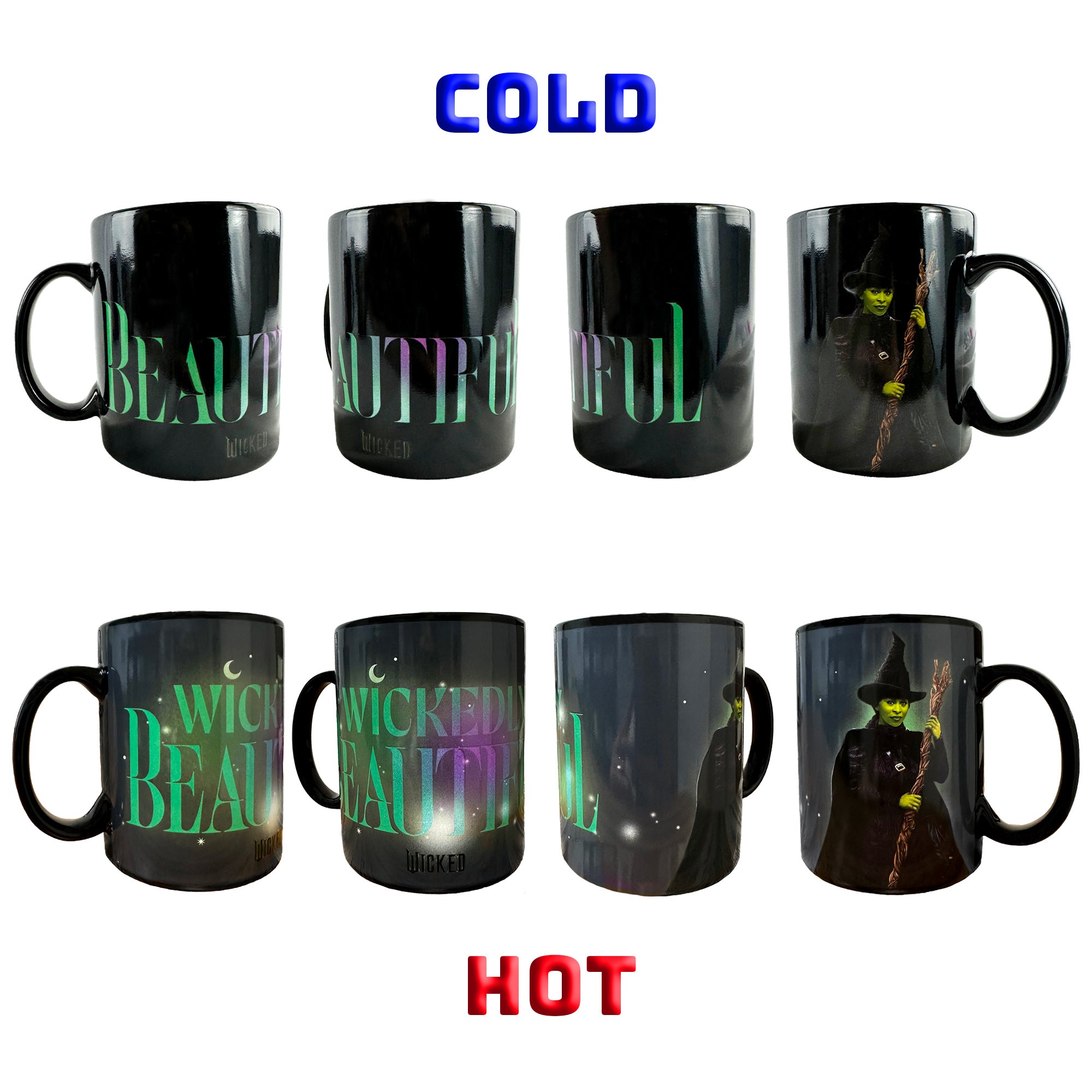 Wicked Mug Elphaba Wickedly Beautiful Color Changing 16 oz Heat Reactive Cup