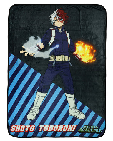 My Hero Academia Blanket Shoto Todoroki Plush Fleece Lightweight Throw 45" X 60"