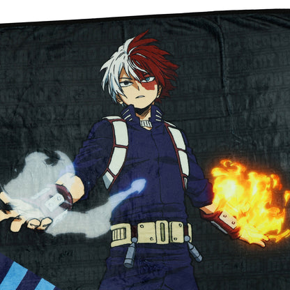 My Hero Academia Blanket Shoto Todoroki Plush Fleece Lightweight Throw 45" X 60"