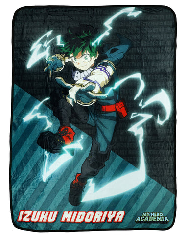 My Hero Academia  Izuku Midoriya Soft Plush Lightweight Throw Blanket 45" X 60"