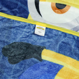 Minions Throw Blanket We Love Bananas Plush Fleece Throw With Buttons 45" X 60"