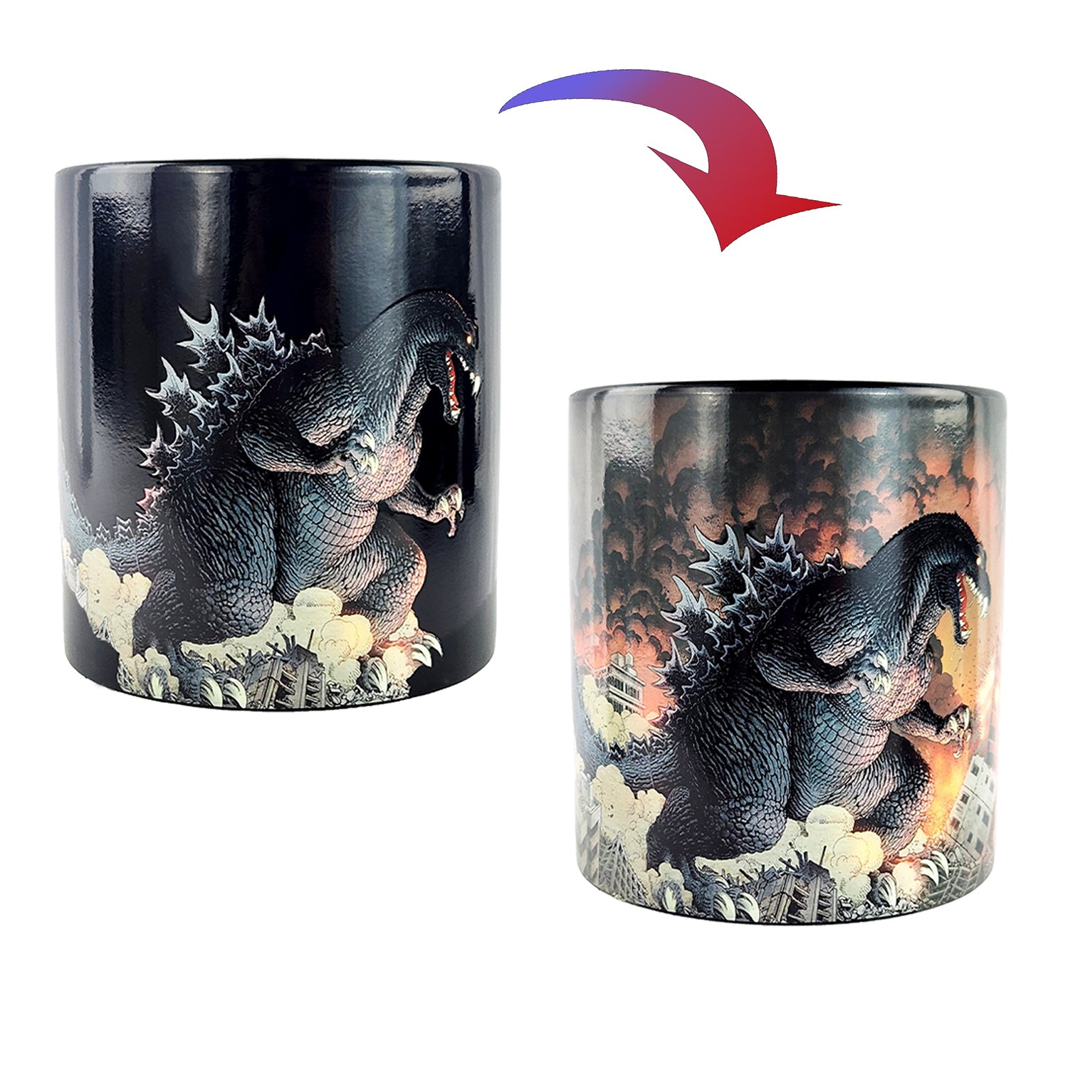 Godzilla Mug Heat Activated 15 oz Color Changing Tea Coffee Cup