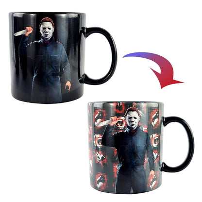 Halloween II Mug Michael Myers Thermal Magic Scene Changing 15 oz Tea Coffee Cup