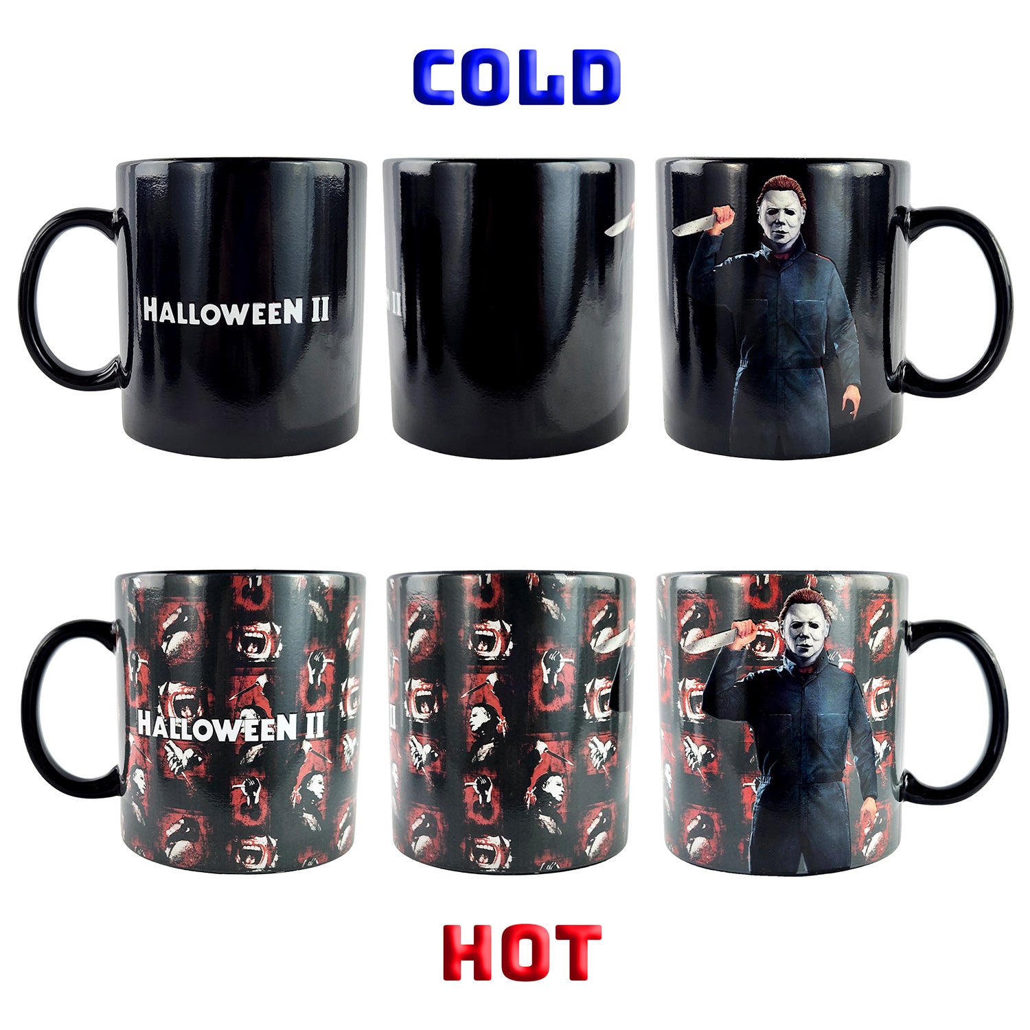 Halloween II Mug Michael Myers Thermal Magic Scene Changing 15 oz Tea Coffee Cup