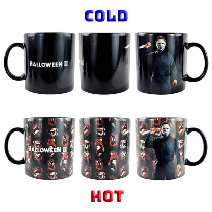 Halloween II Mug Michael Myers Thermal Magic Scene Changing 15 oz Tea Coffee Cup