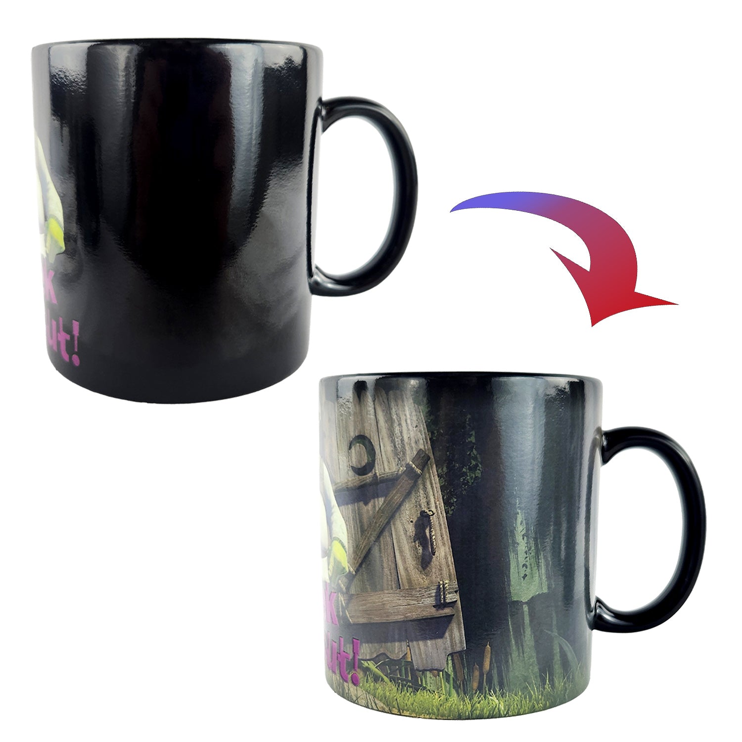 Shrek Mug Heat Activated Scene Changing Shrek It Out 15 oz Ceramic Coffee Cup