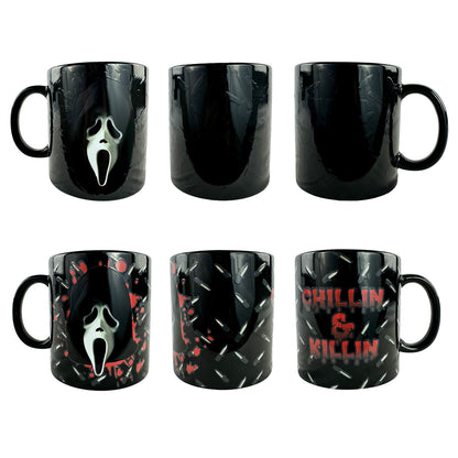 Ghostface Mug Thermal Magic Scene Changing Killin & Chillin 15 oz Coffee Cup