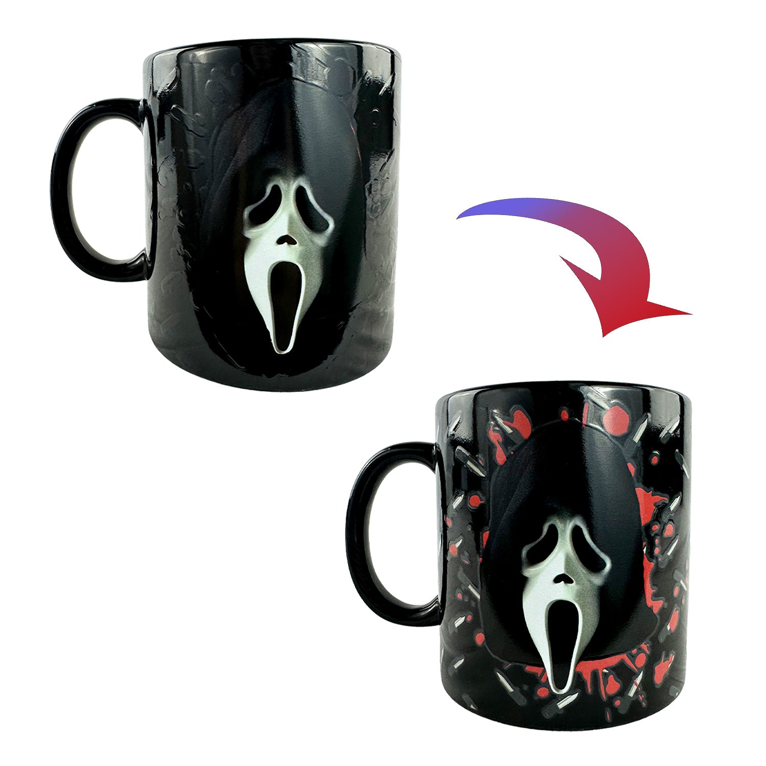 Ghostface Mug Thermal Magic Scene Changing Killin & Chillin 15 oz Coffee Cup
